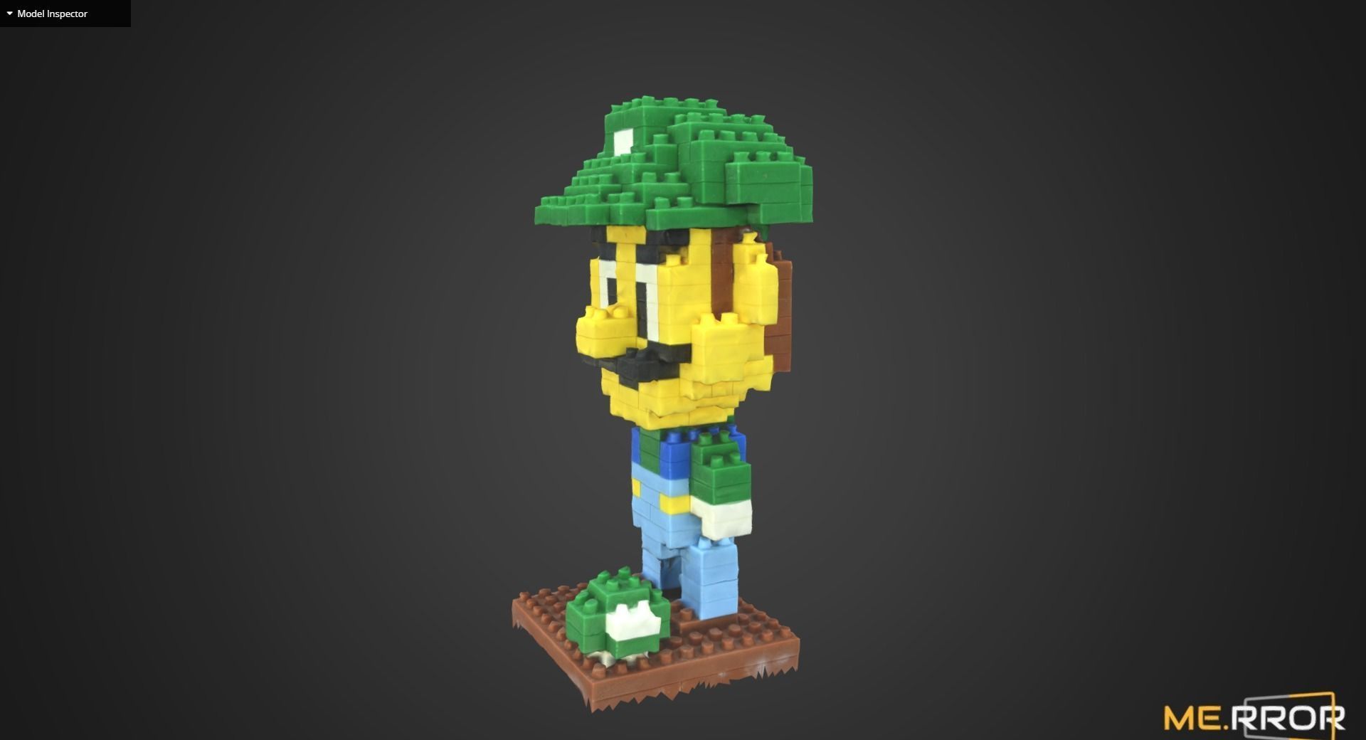 Toy Lego Luigi 3D model_1