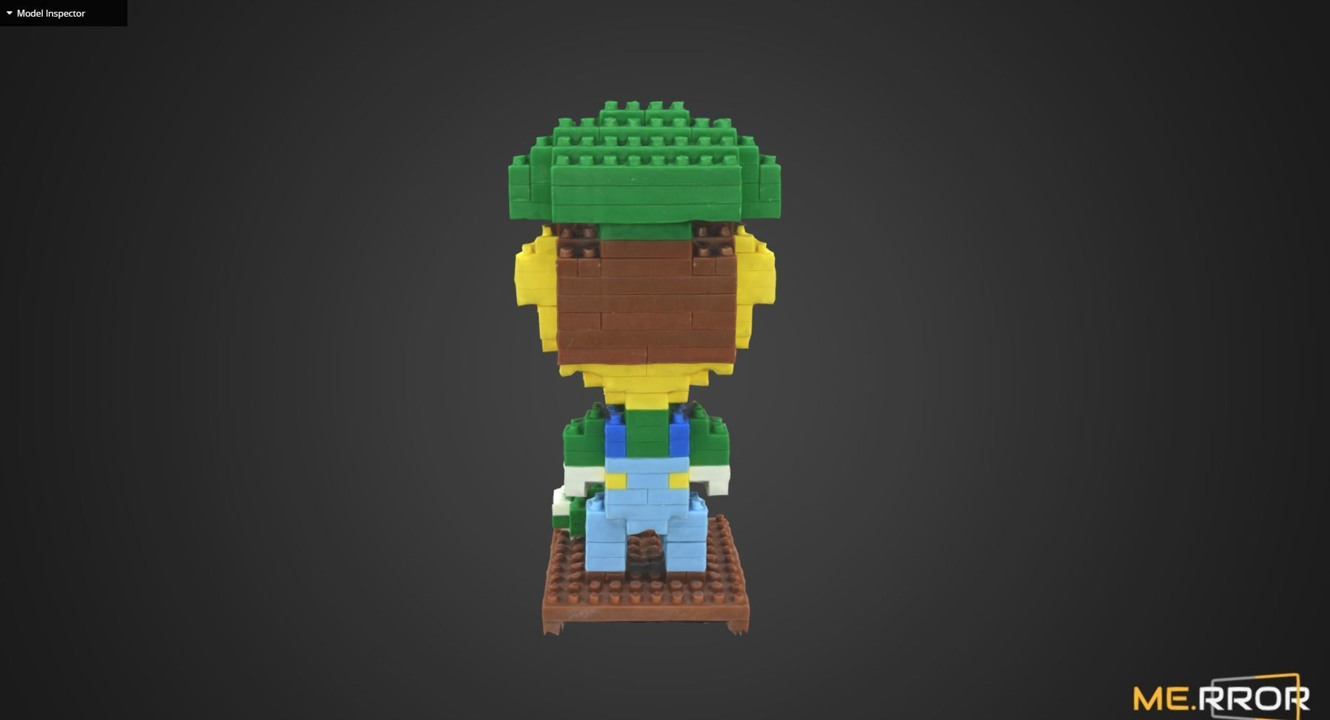 Toy Lego Luigi 3D model_2