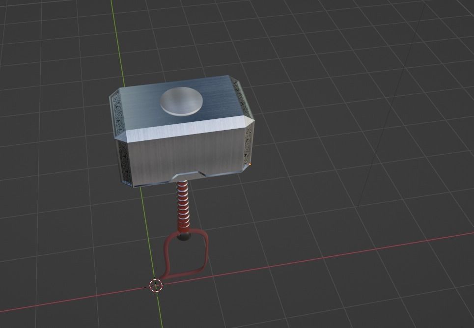 Mjolnir thor hammer 3D model_4