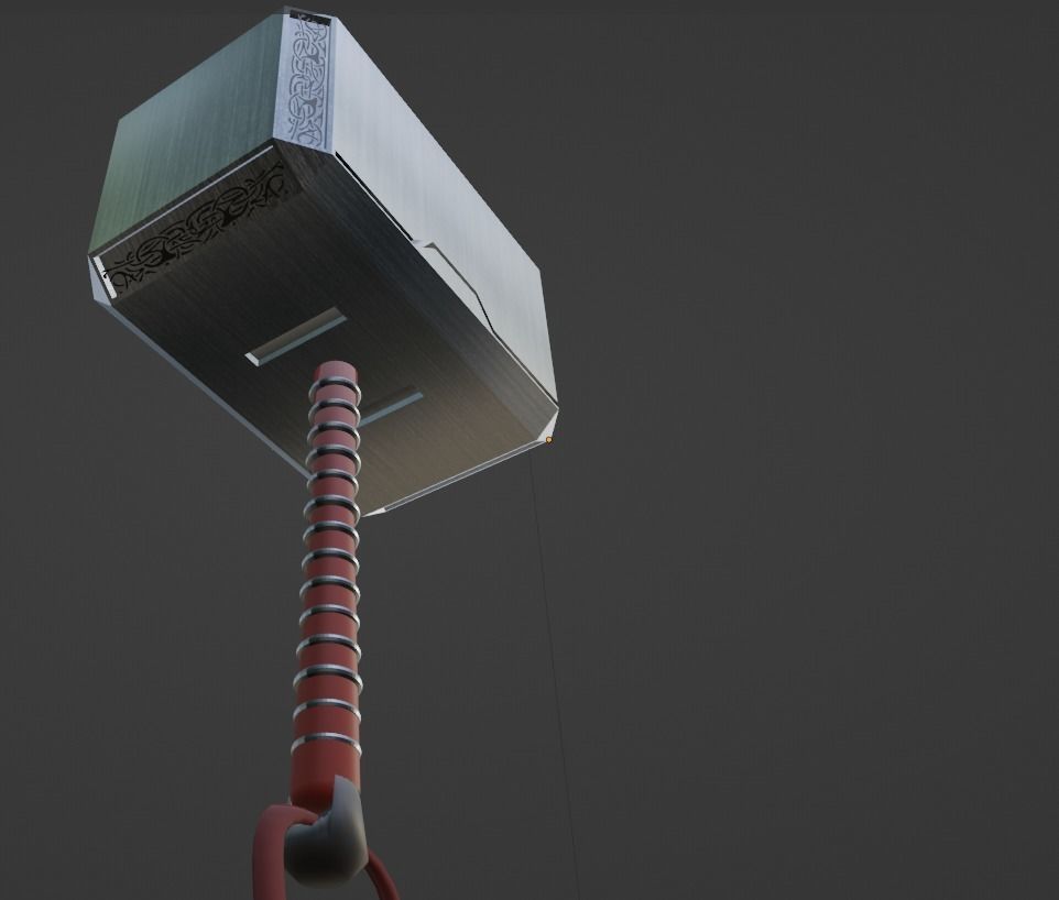 Mjolnir thor hammer 3D model_3