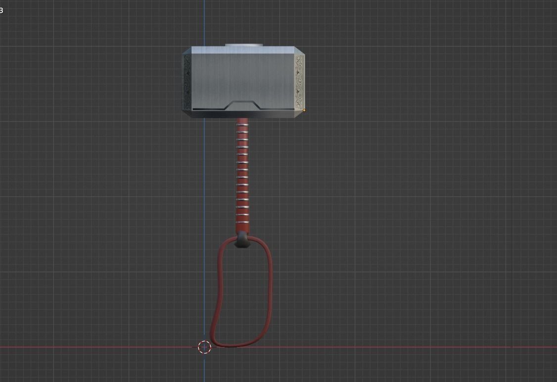 Mjolnir thor hammer 3D model_1