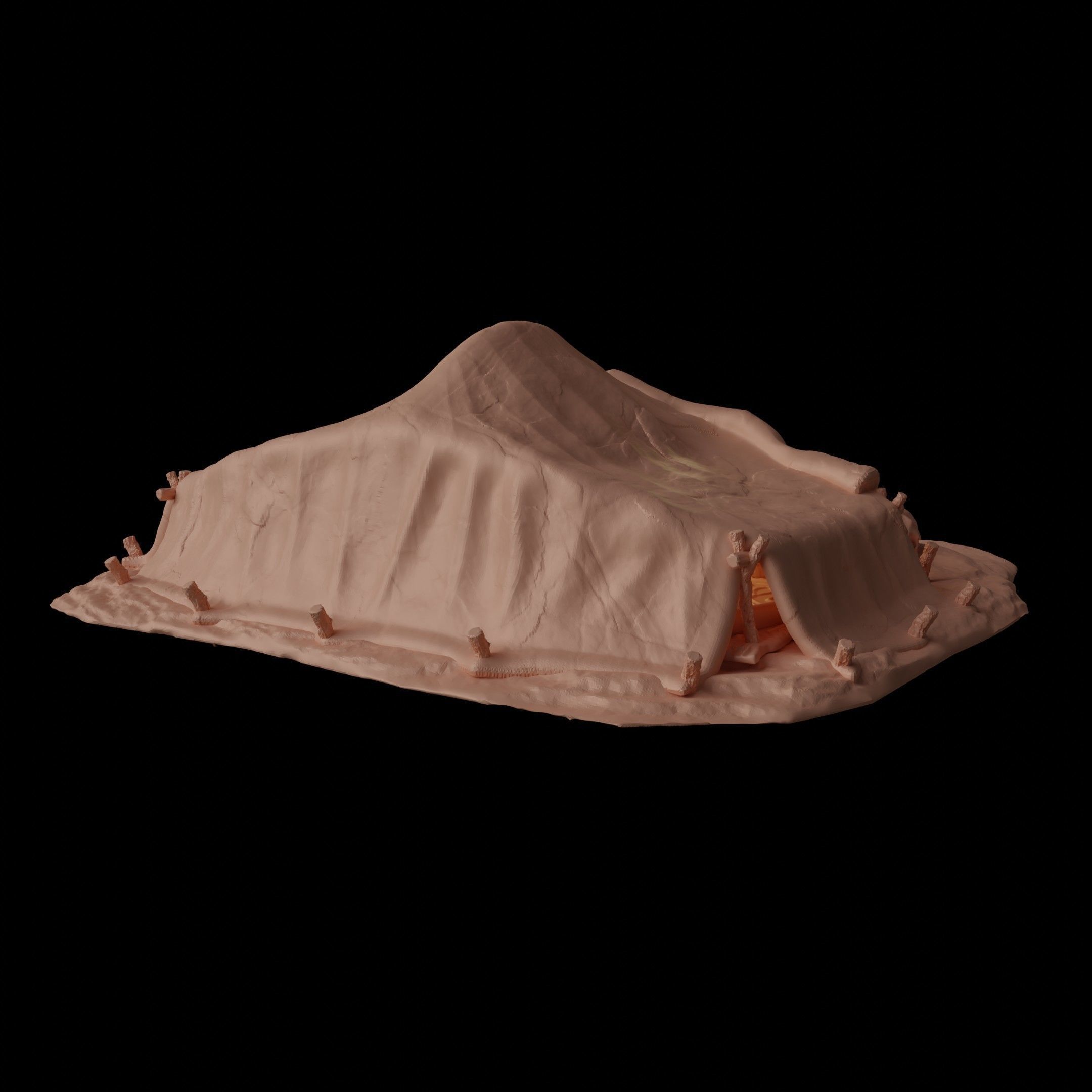 Desert Campsite Tabletop Terrain 28 MM 3D print model_3