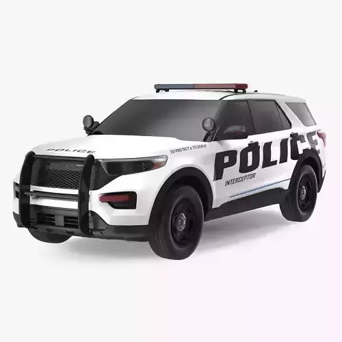 Police Interceptor SUV Exterior Only 3D model