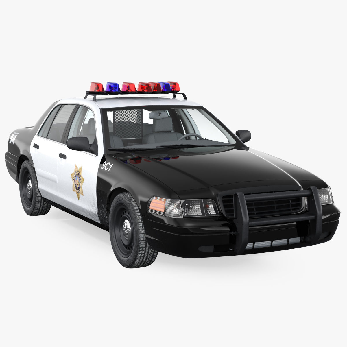 Las Vegas Police Car Generic Rigged 3D model