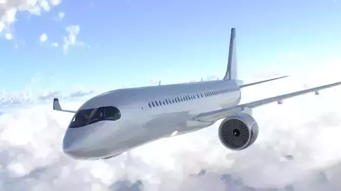 Airbus A220 -300 high detail model 3D model