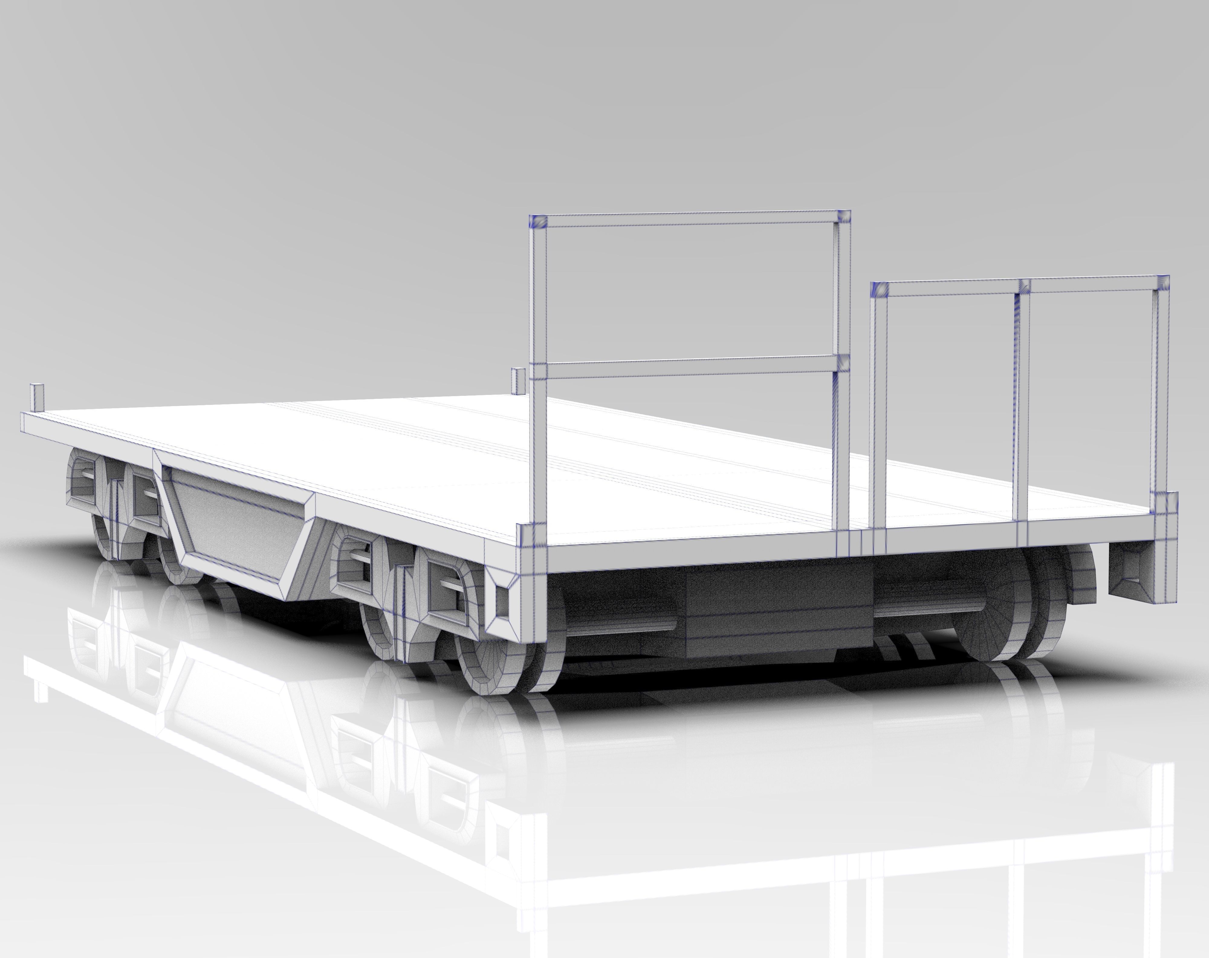 WellCar Container Stair  Low-poly 3D model_11