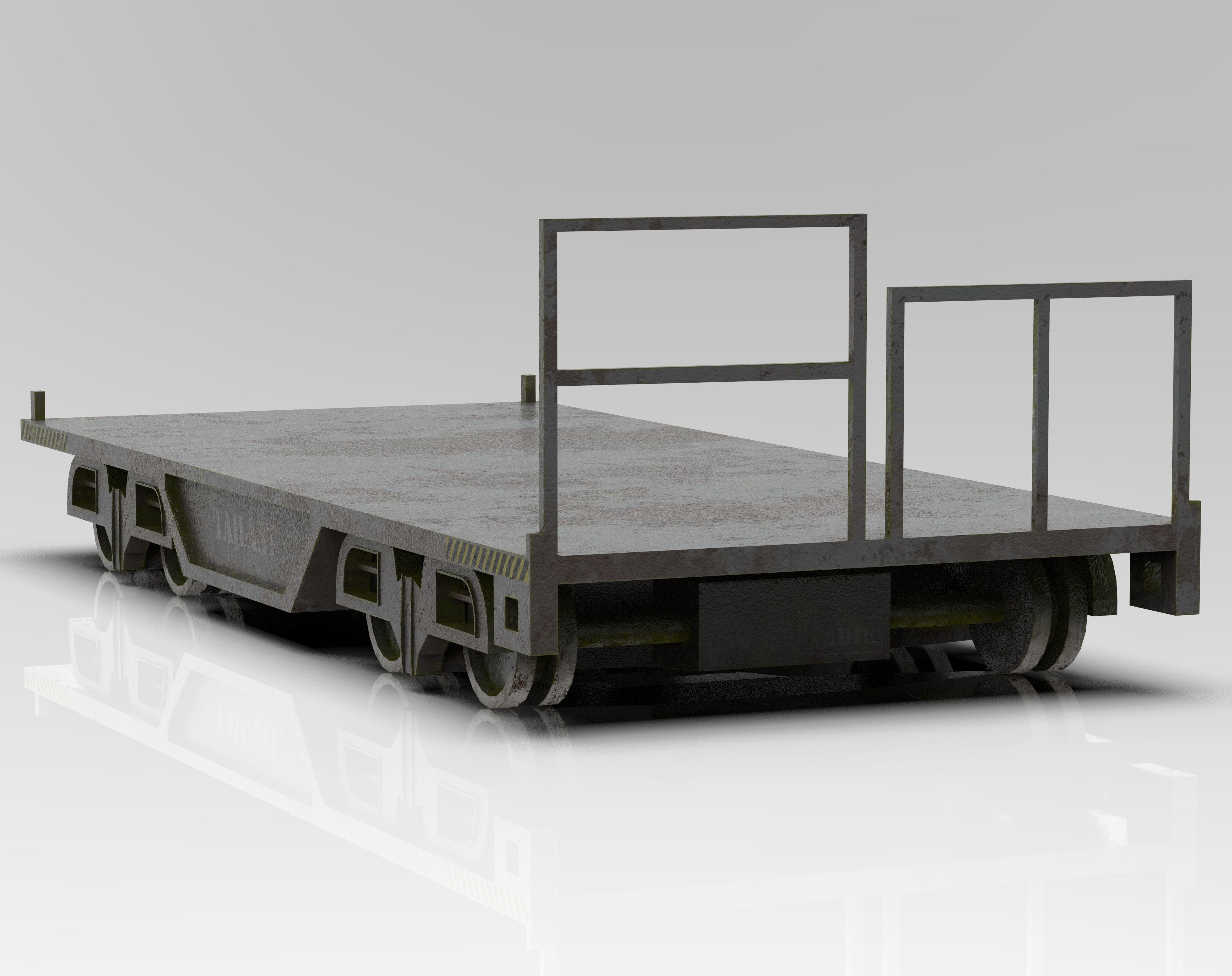 WellCar Container Stair  Low-poly 3D model_10