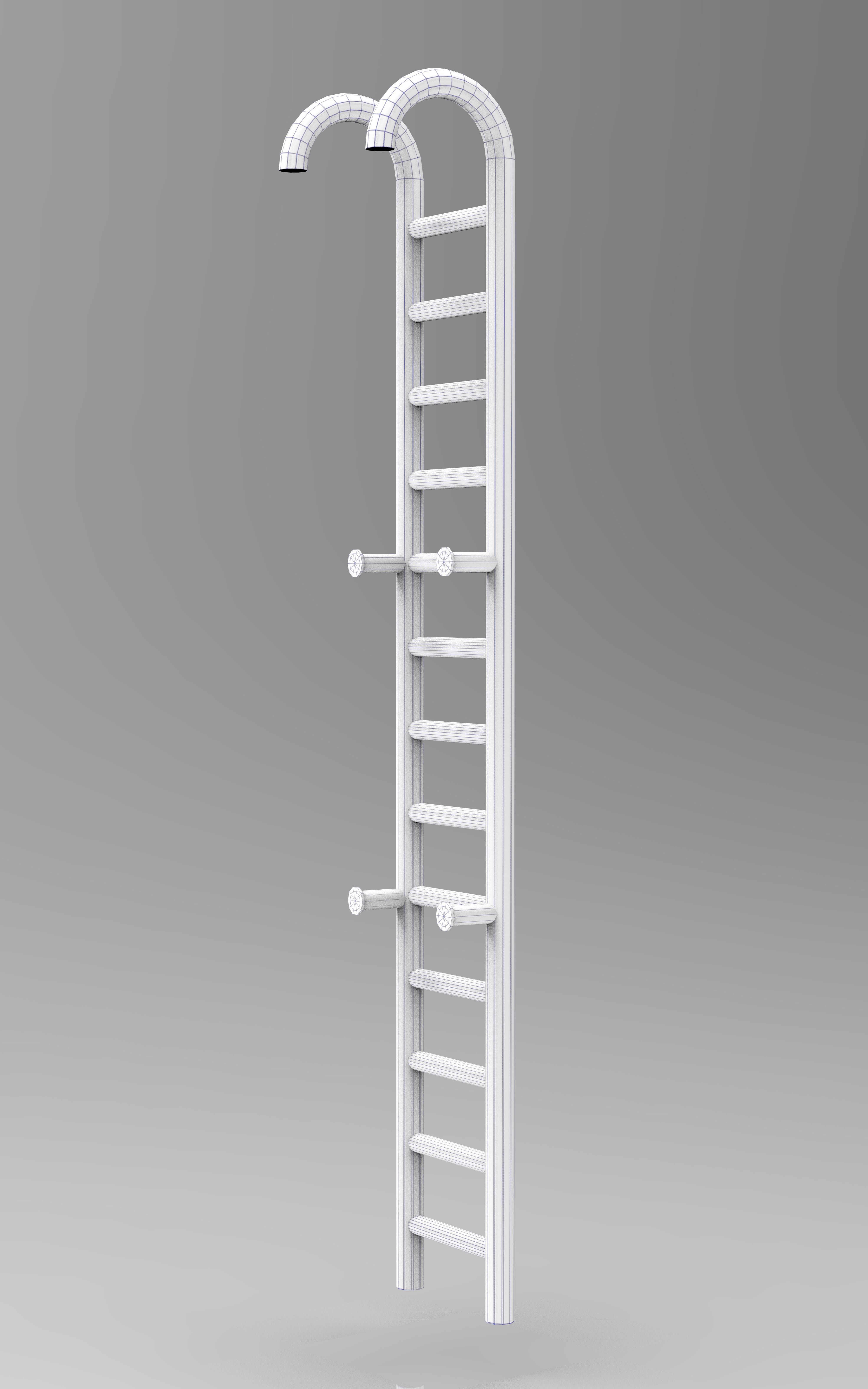 WellCar Container Stair  Low-poly 3D model_13