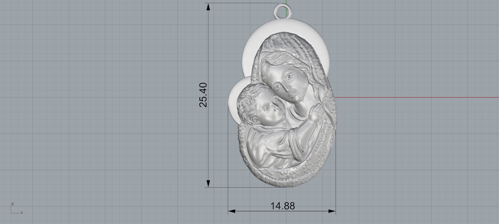 Virgin Mary  3D print model_4