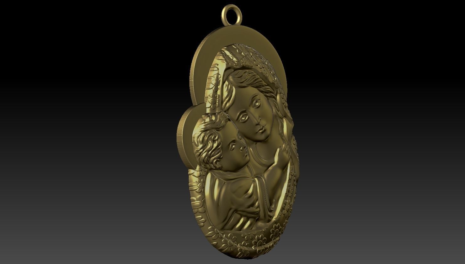 Virgin Mary  3D print model_1