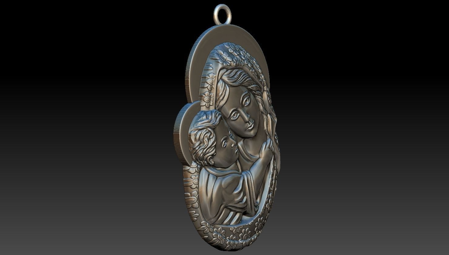 Virgin Mary  3D print model_3