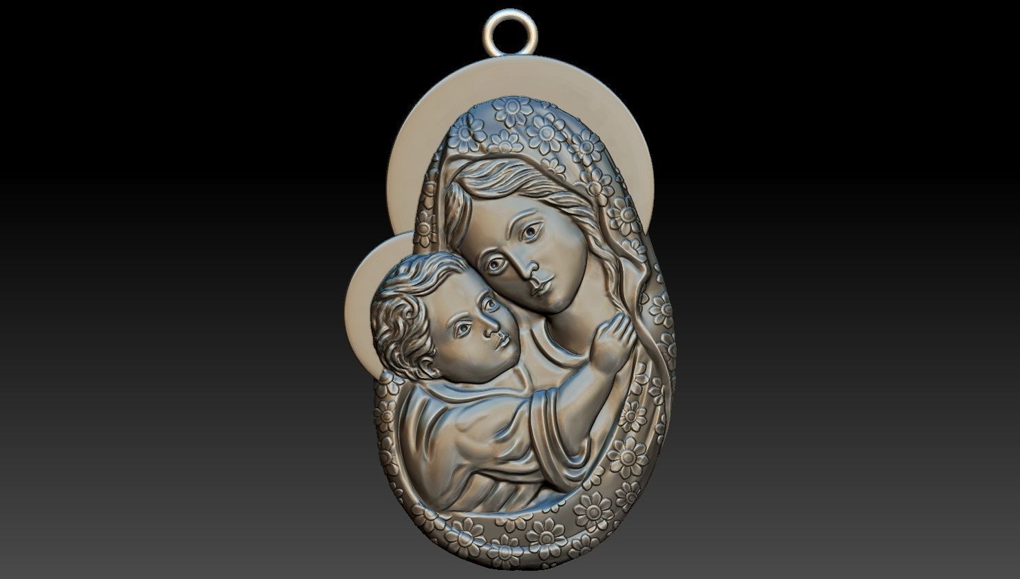 Virgin Mary  3D print model_2