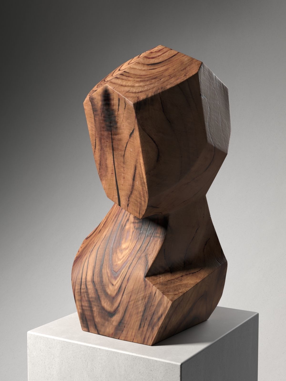 Turning Head I Sculpture 3D model_1