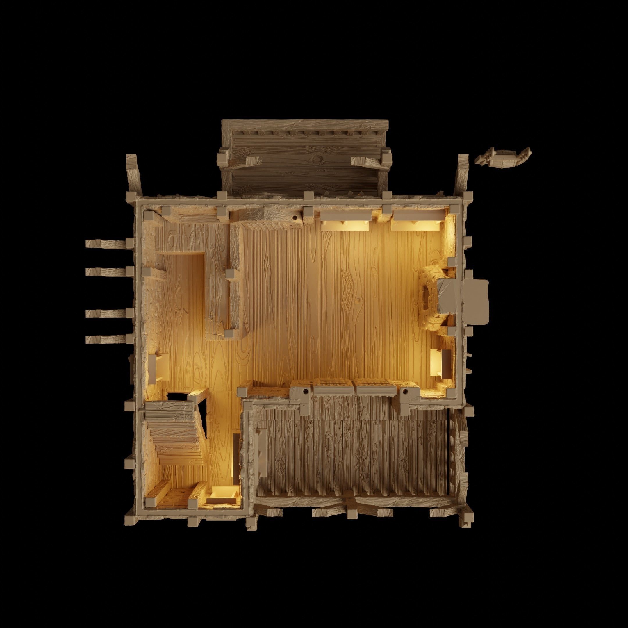Port Tavern Tabletop Terrain 28 MM 3D print model_14
