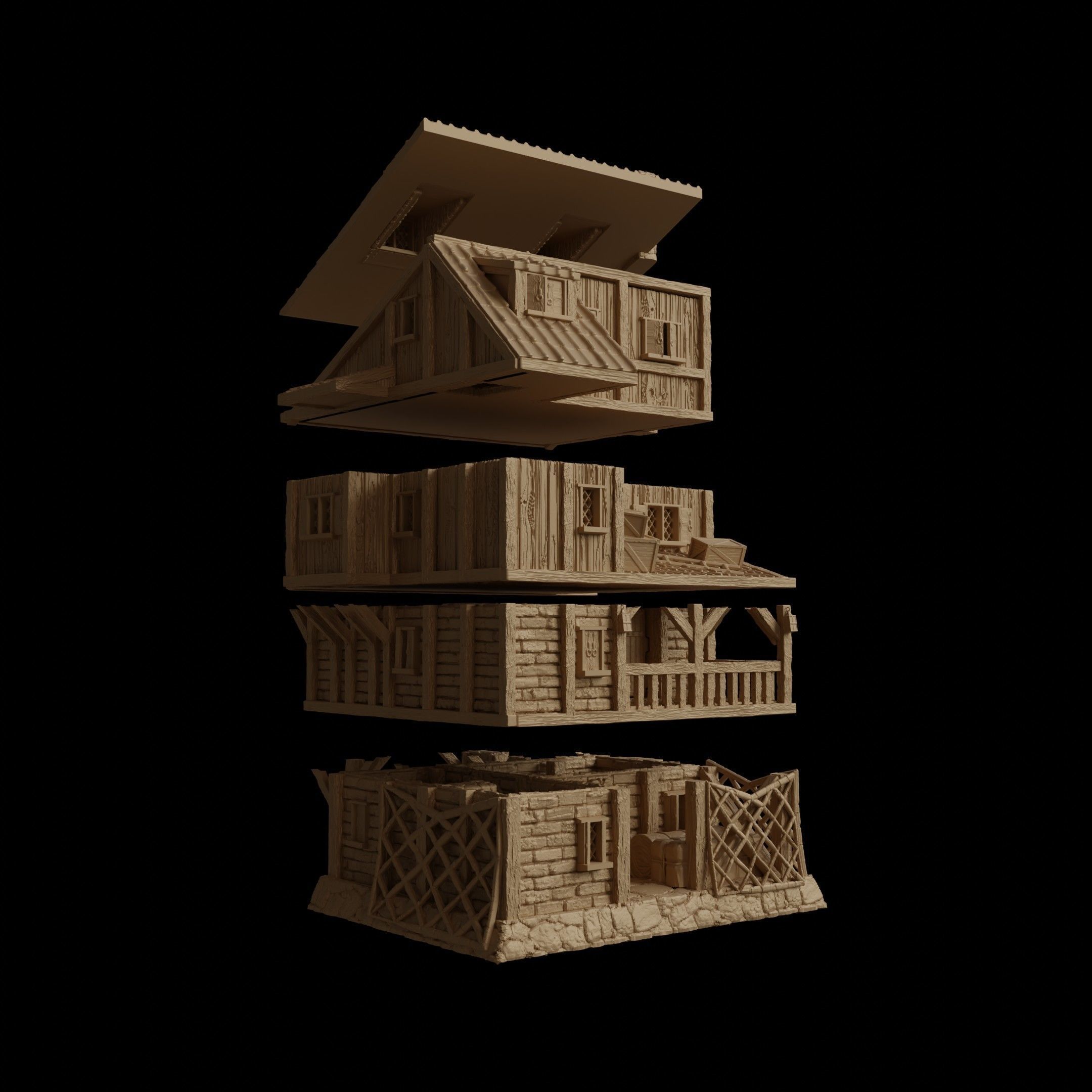 Port Tavern Tabletop Terrain 28 MM 3D print model_12