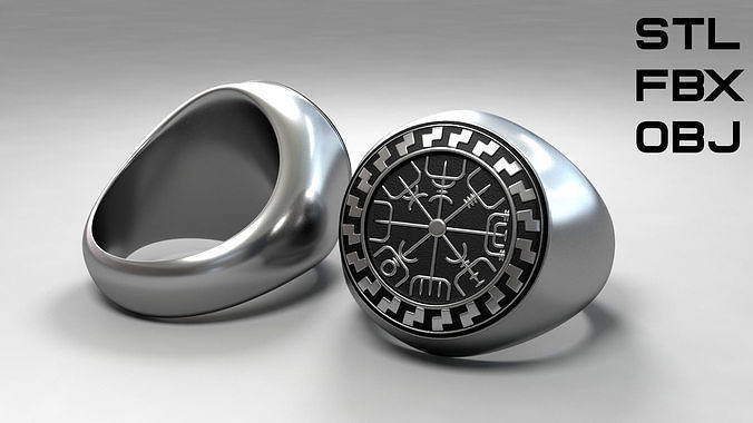 Viking signet ring Free 3D print model