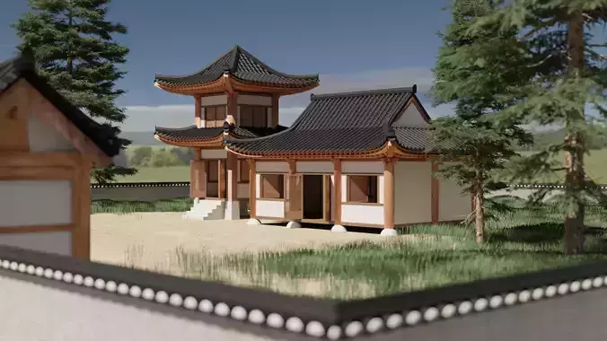 Procedual Hanok Builder fo BLENDER 3D model