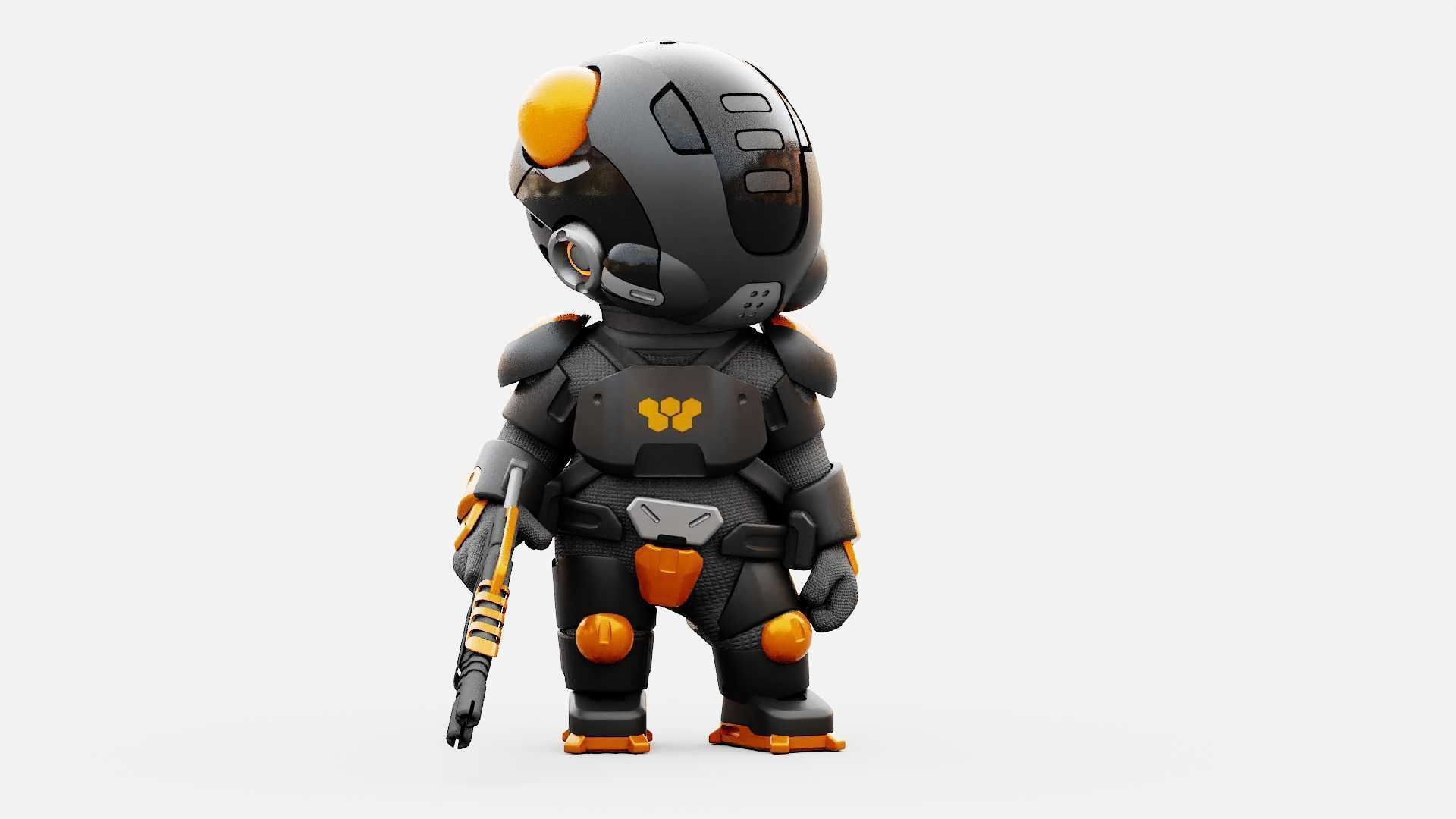 TOON TROOPER ALIENWARE RIGGED 3D model_5