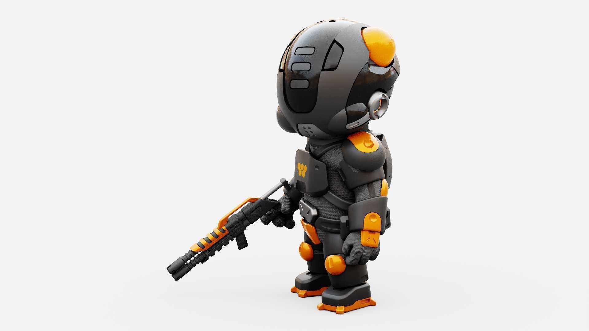 TOON TROOPER ALIENWARE RIGGED 3D model_17