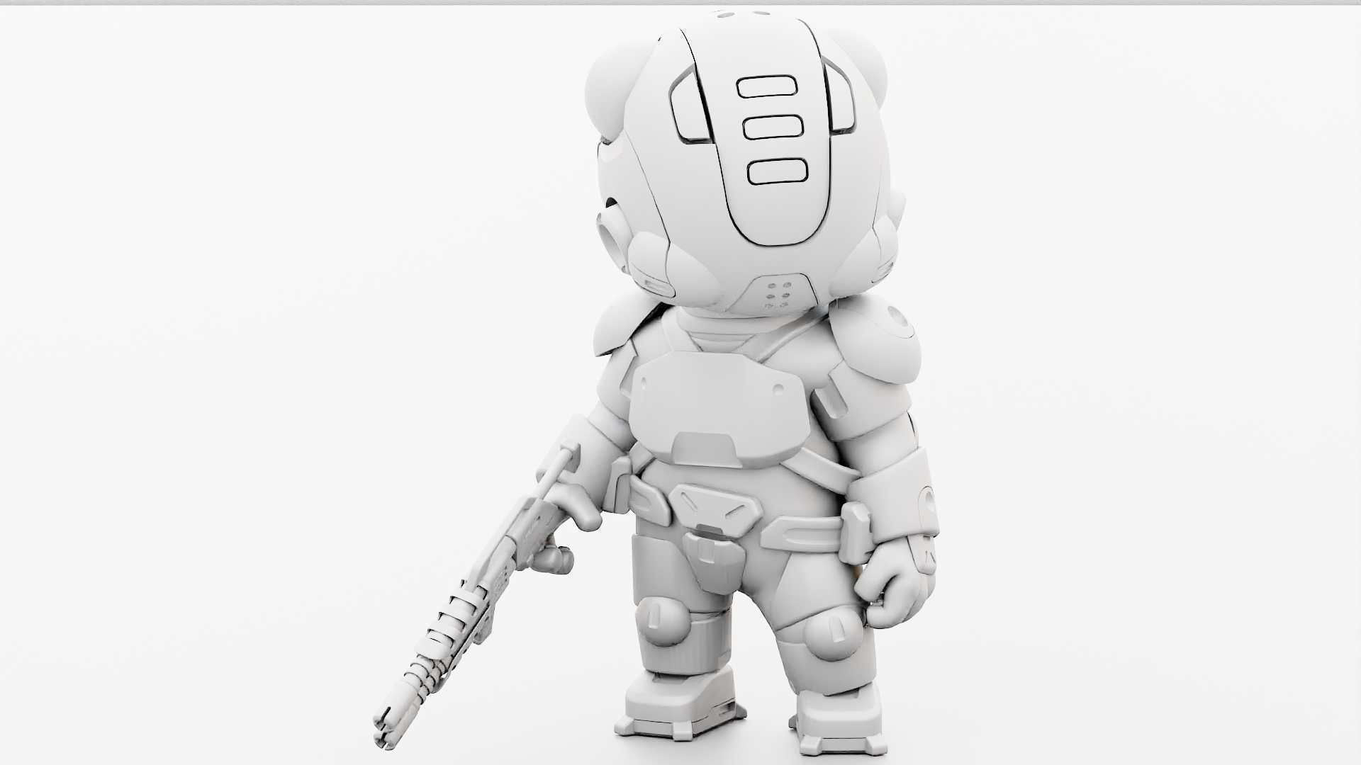 TOON TROOPER ALIENWARE RIGGED 3D model_30