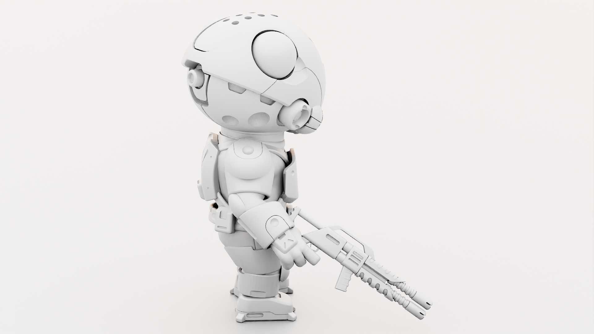 TOON TROOPER ALIENWARE RIGGED 3D model_33