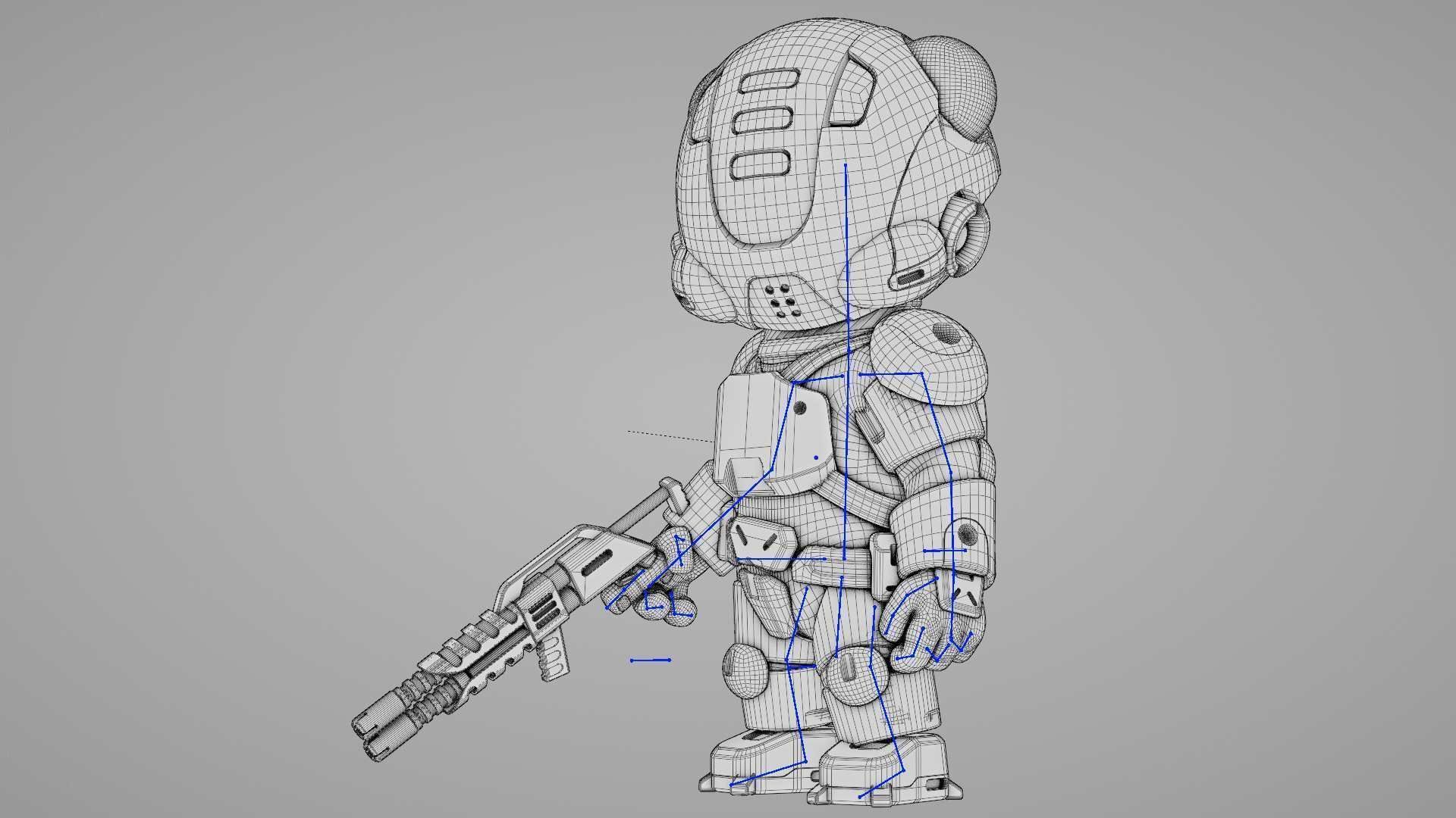 TOON TROOPER ALIENWARE RIGGED 3D model_35