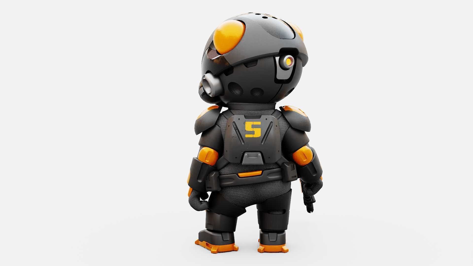 TOON TROOPER ALIENWARE RIGGED 3D model_13