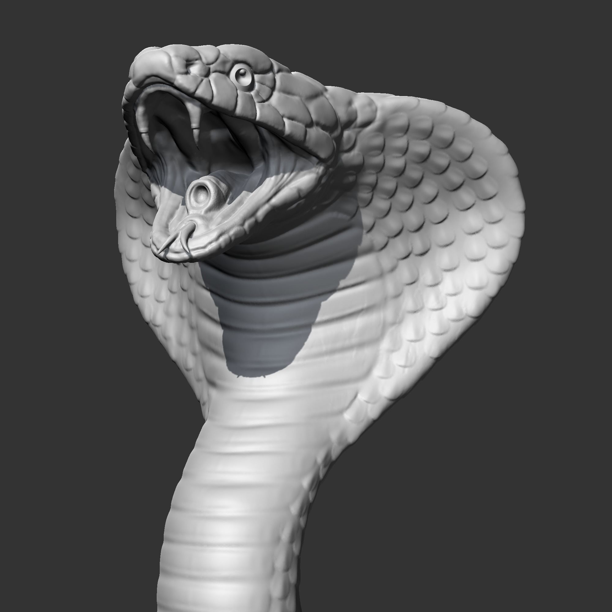 King Cobra Head AM09 3D print model 3D print model_4