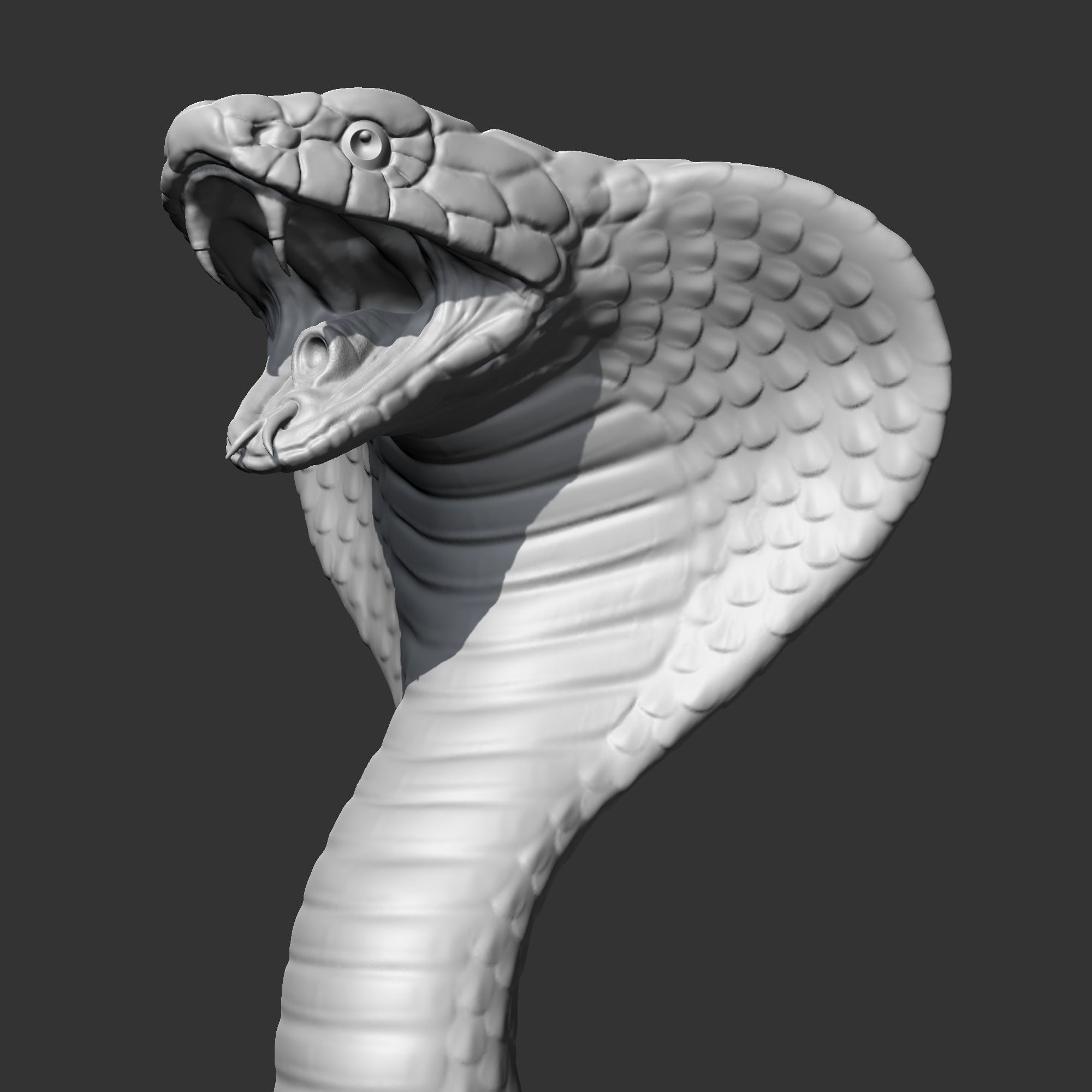 King Cobra Head AM09 3D print model 3D print model_5