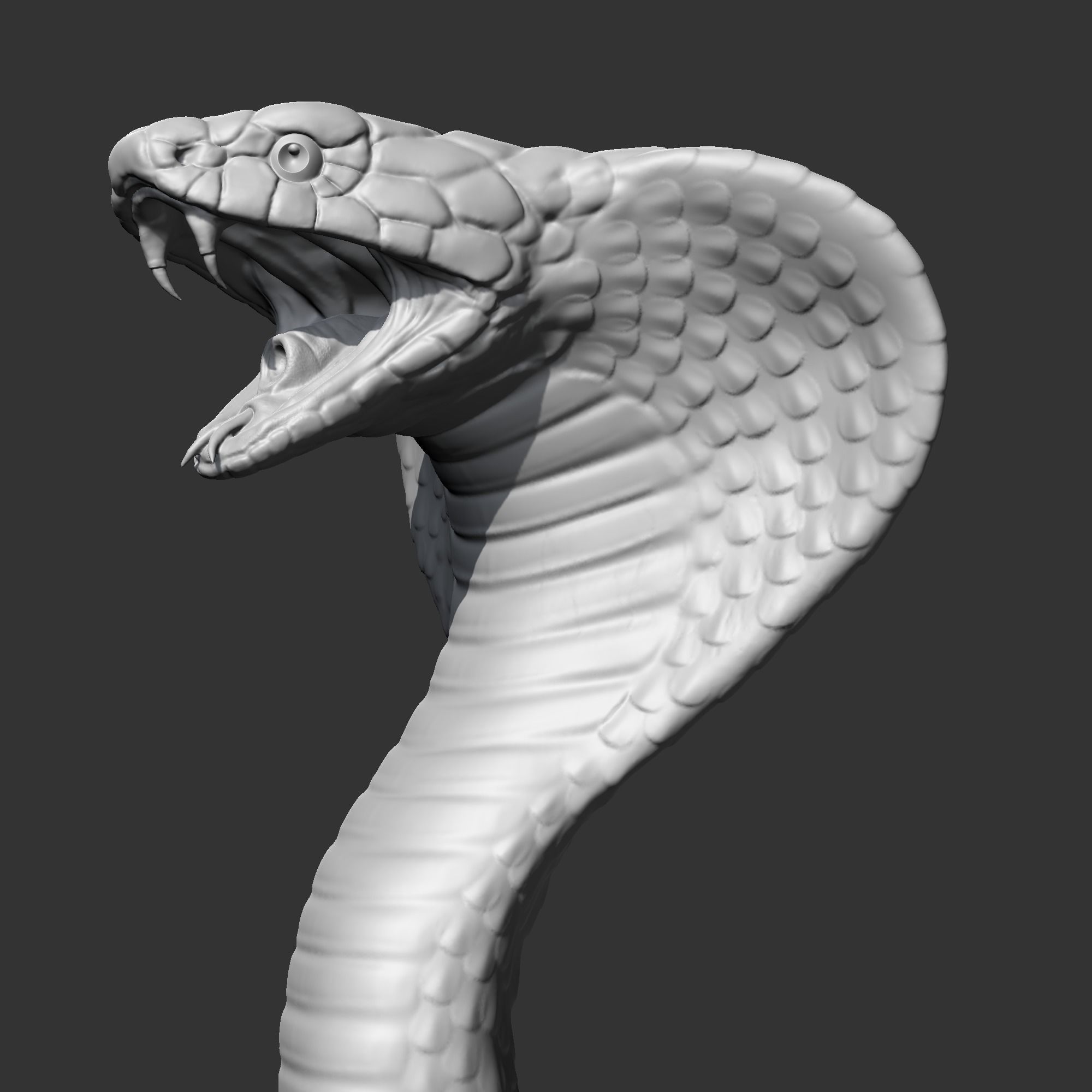 King Cobra Head AM09 3D print model 3D print model_6