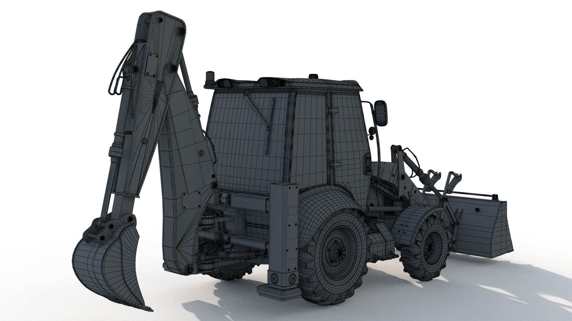New Holland B115B Backhoe Loader 3D model_12