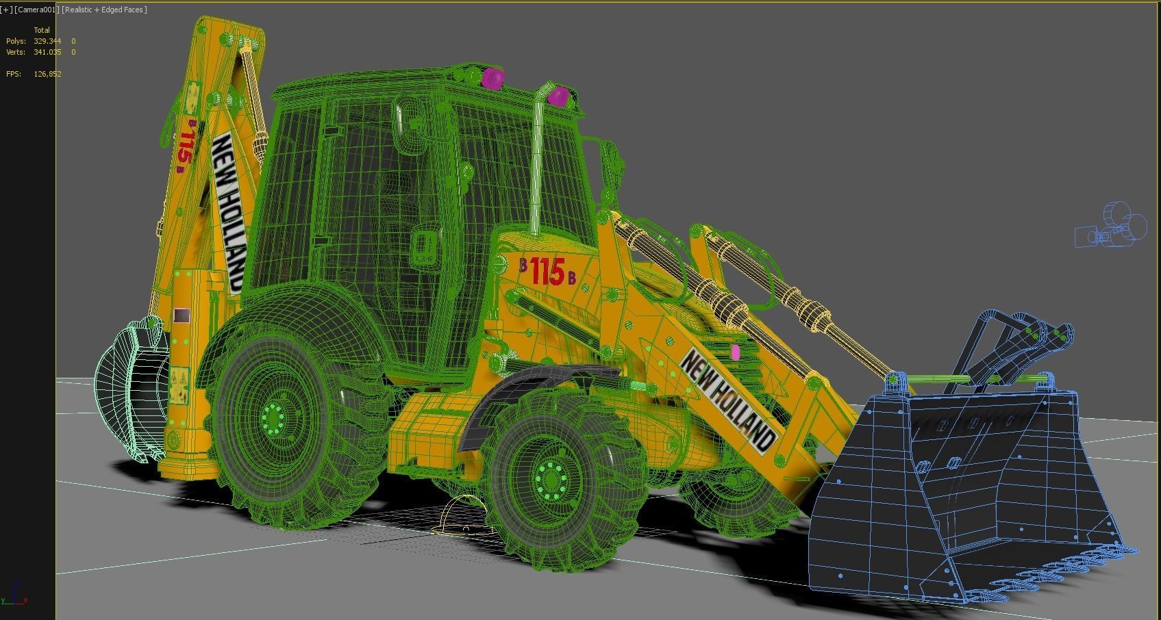 New Holland B115B Backhoe Loader 3D model_8