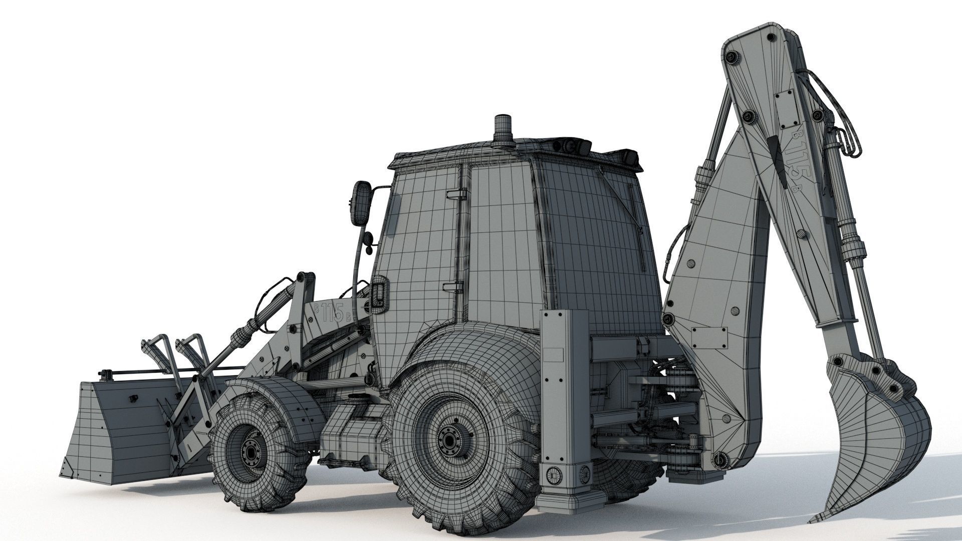 New Holland B115B Backhoe Loader 3D model_11