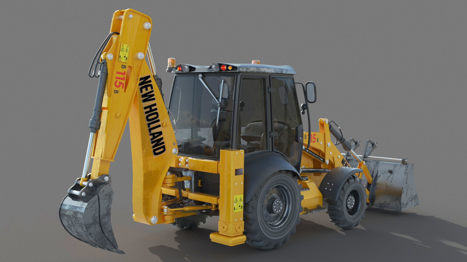 New Holland B115B Backhoe Loader 3D model_6