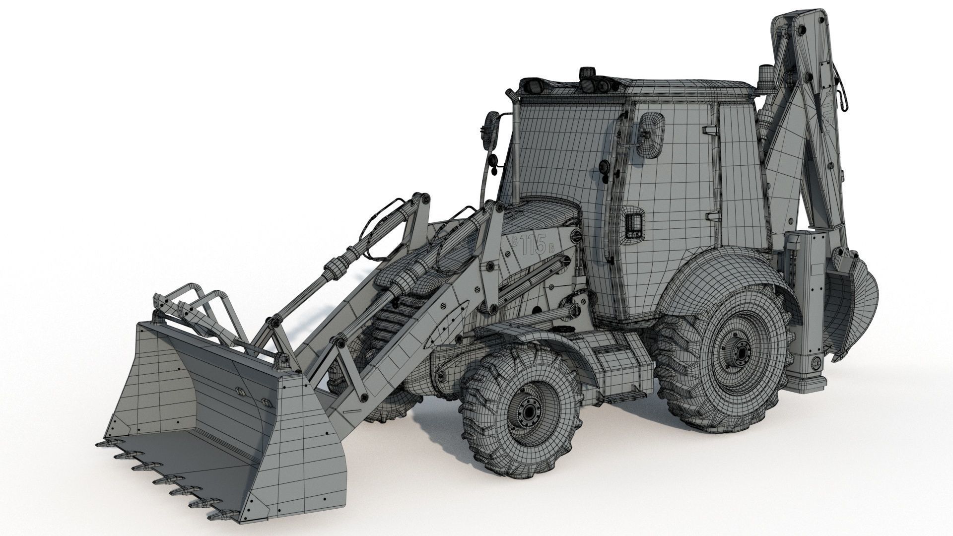 New Holland B115B Backhoe Loader 3D model_10