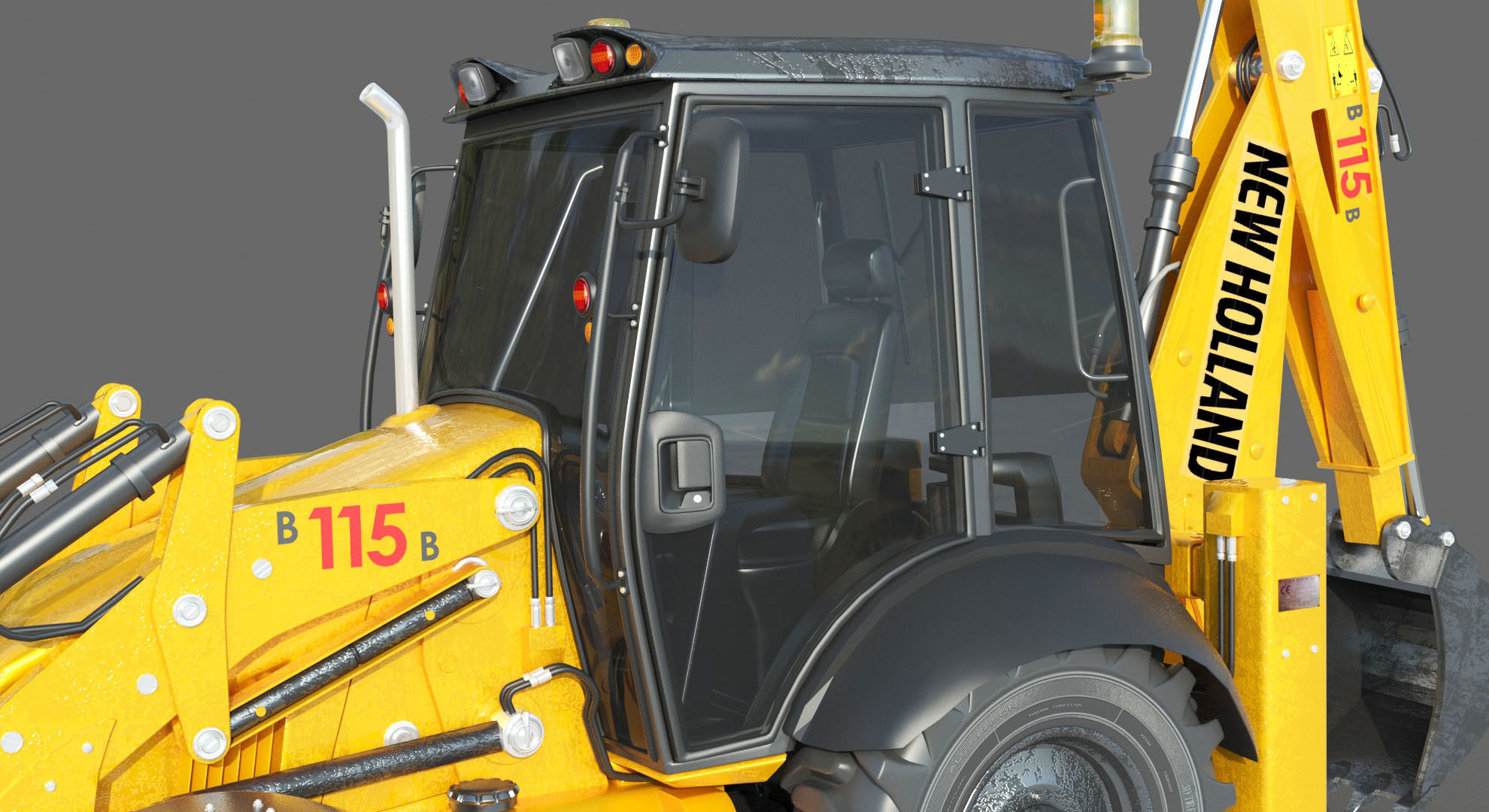 New Holland B115B Backhoe Loader 3D model_7