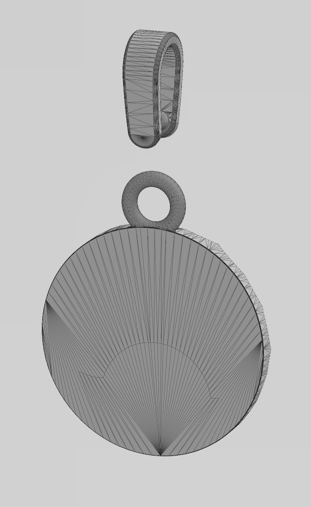 Hammered scarab beelte pendant with bail 3D print model_13