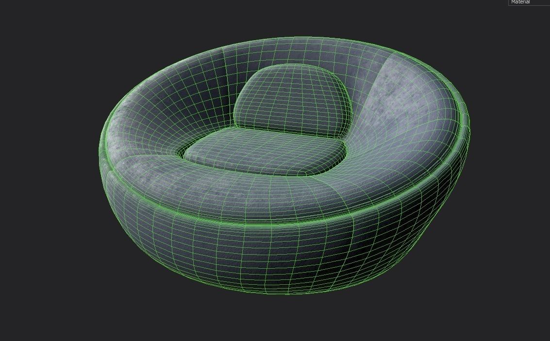 BeanBag Chair  02 Low-poly 3D model_7