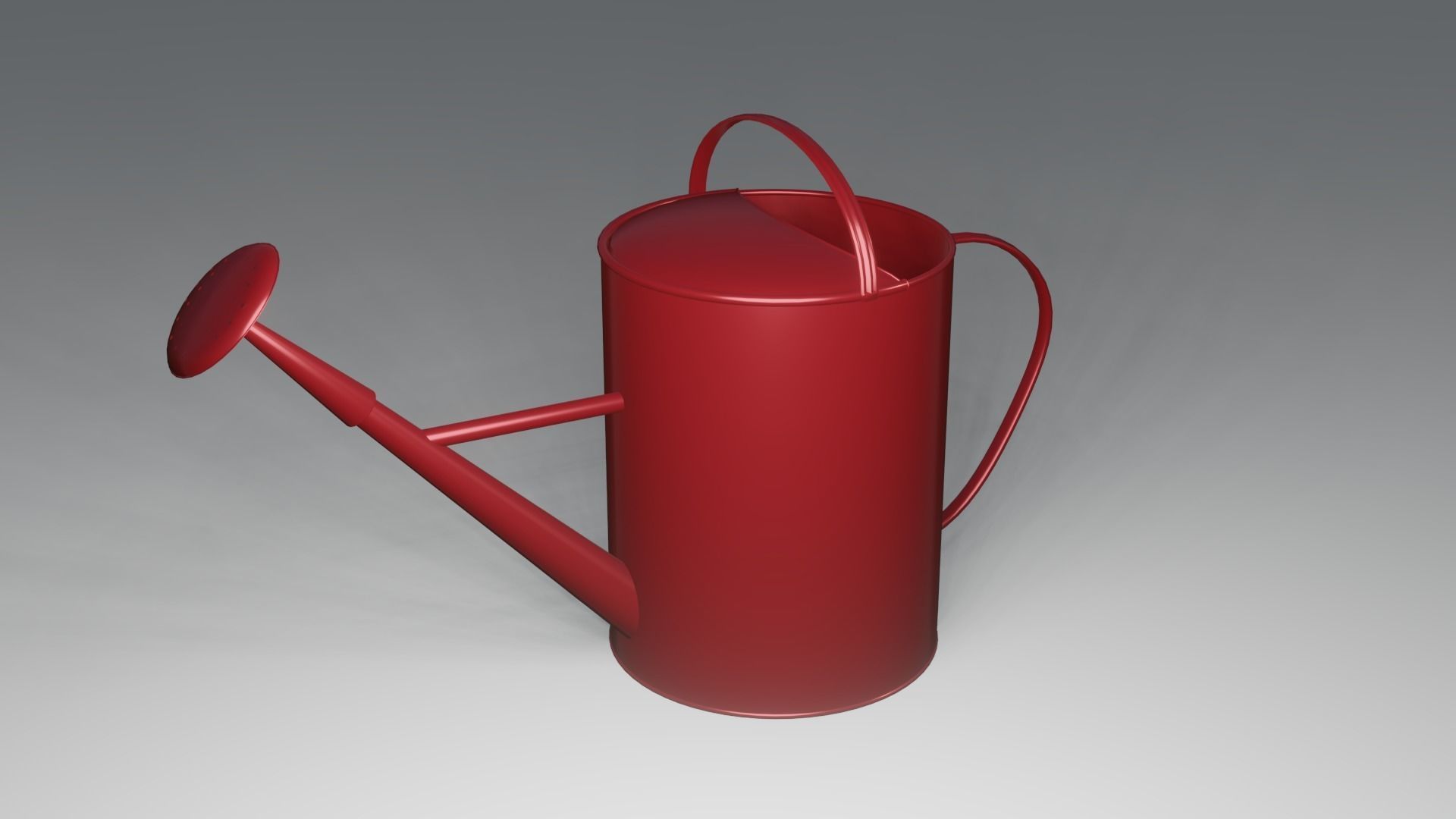Watering can Low-poly 3D model_4