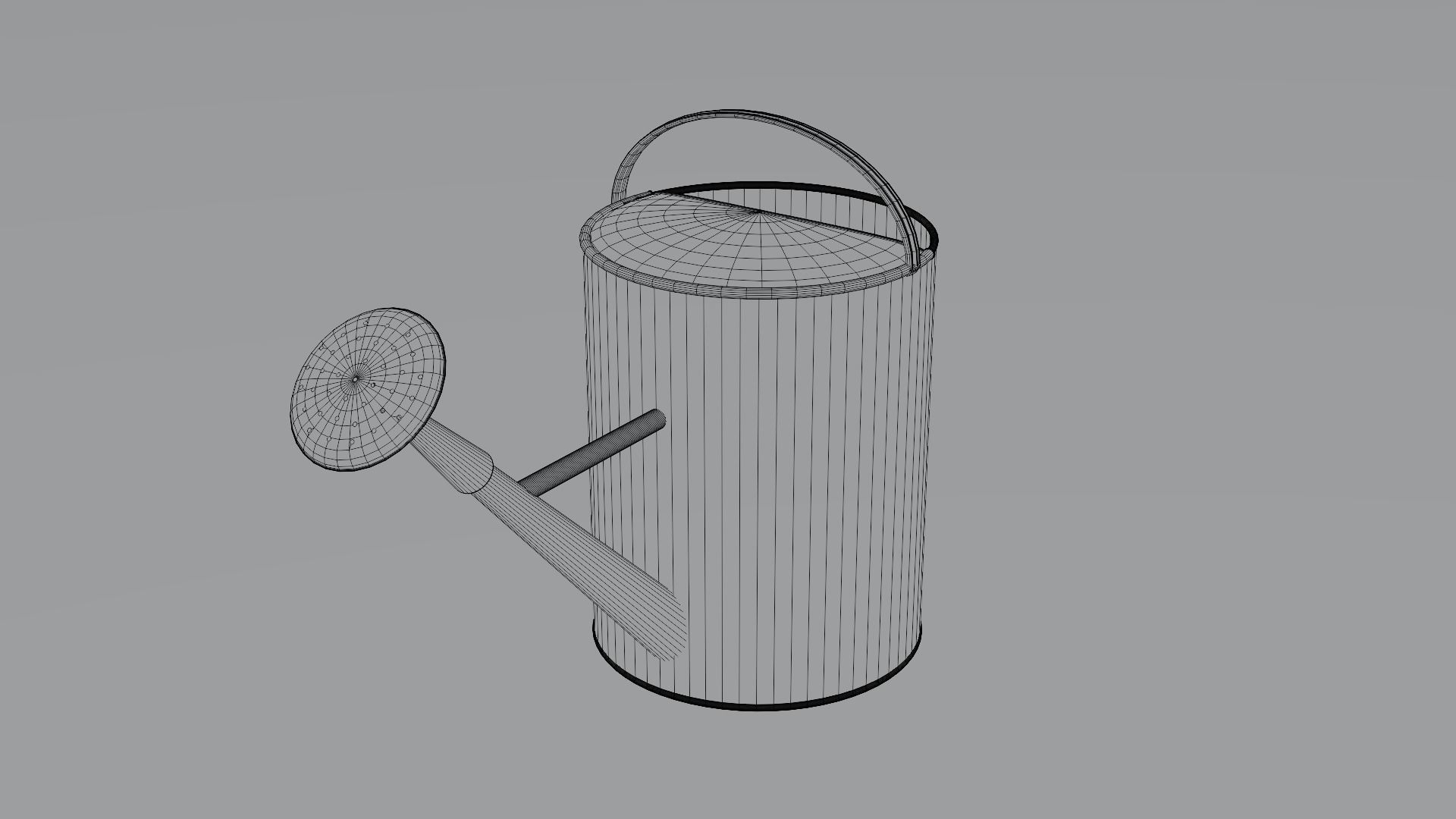 Watering can Low-poly 3D model_6