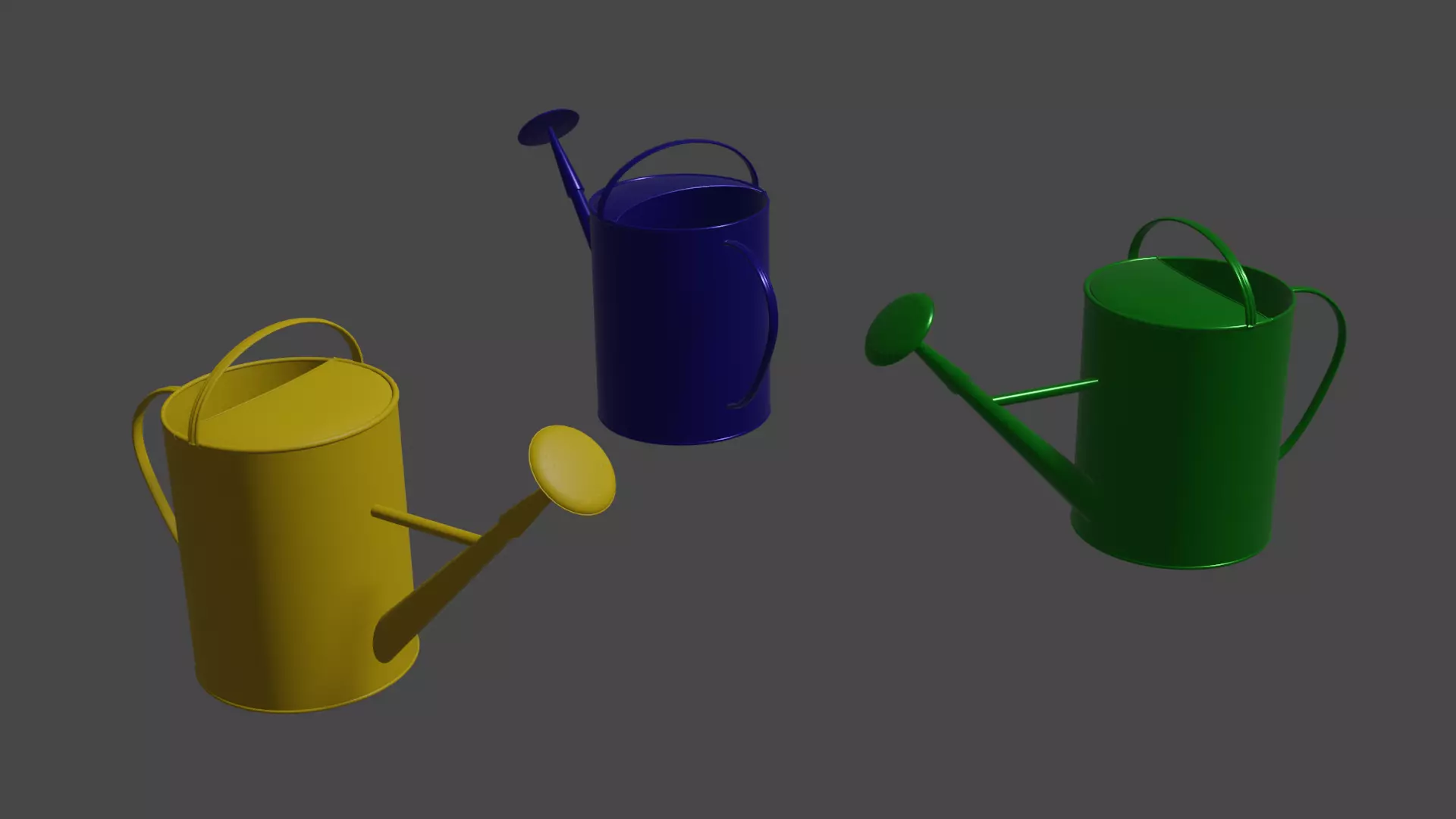Watering can Low-poly 3D model_0
