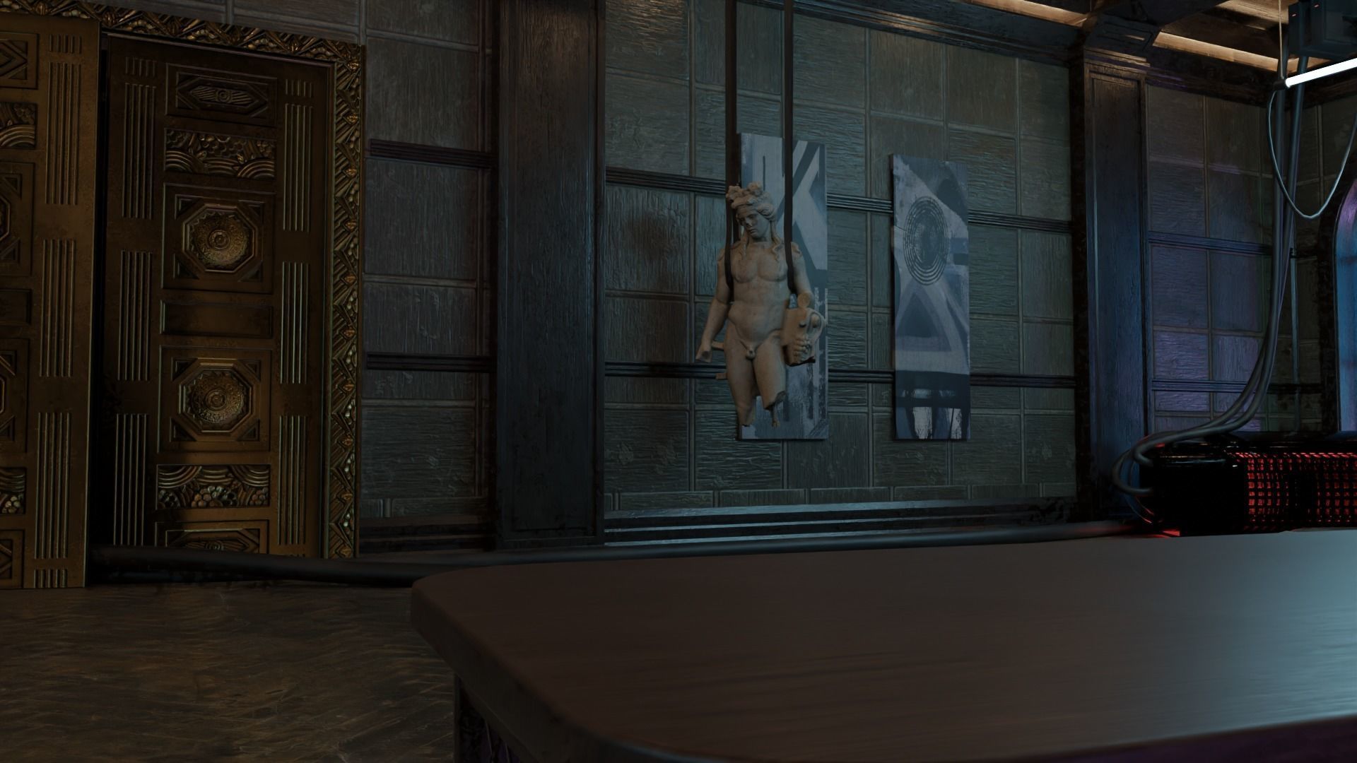 Retro Cyberpunk Apartment Scene v11 3D model_2