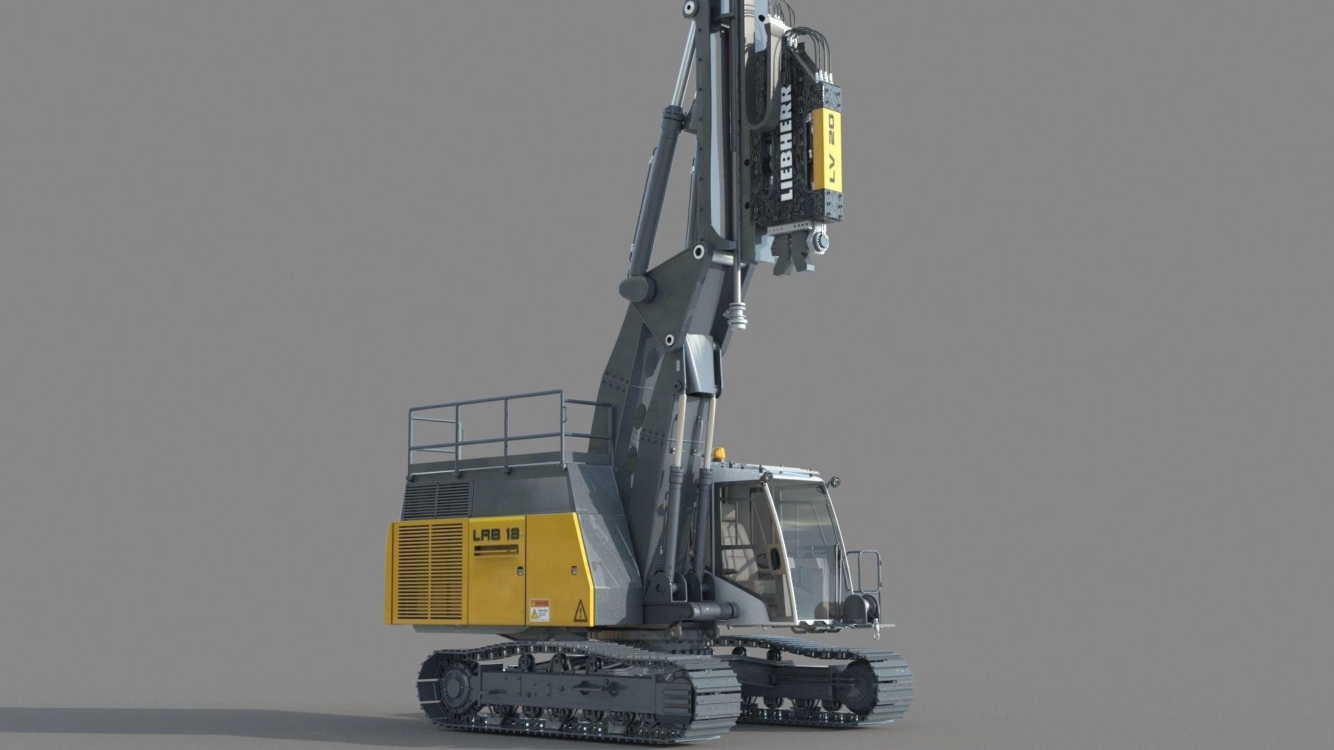 Liebherr LRB 18 Piling and Drilling Rig 3D model_2