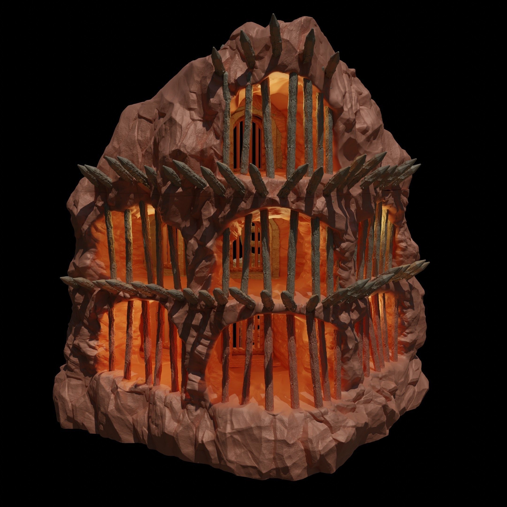 Old Cliff Prison Tabletop Terrain 28 MM 3D print model_5