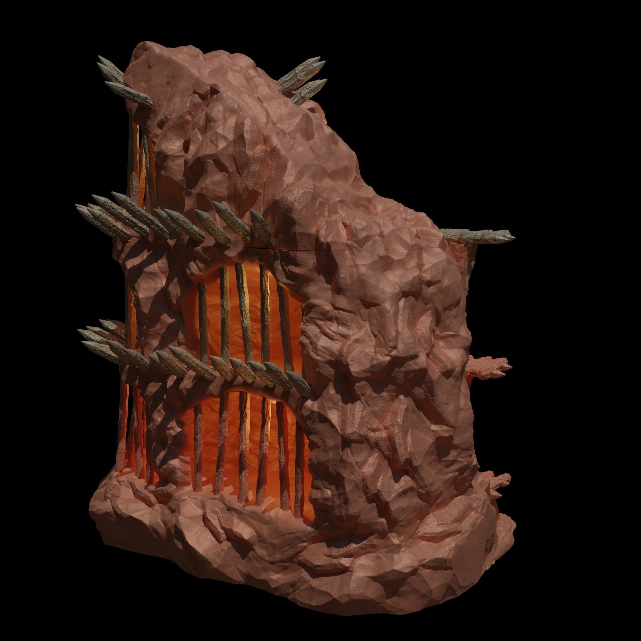 Old Cliff Prison Tabletop Terrain 28 MM 3D print model_3