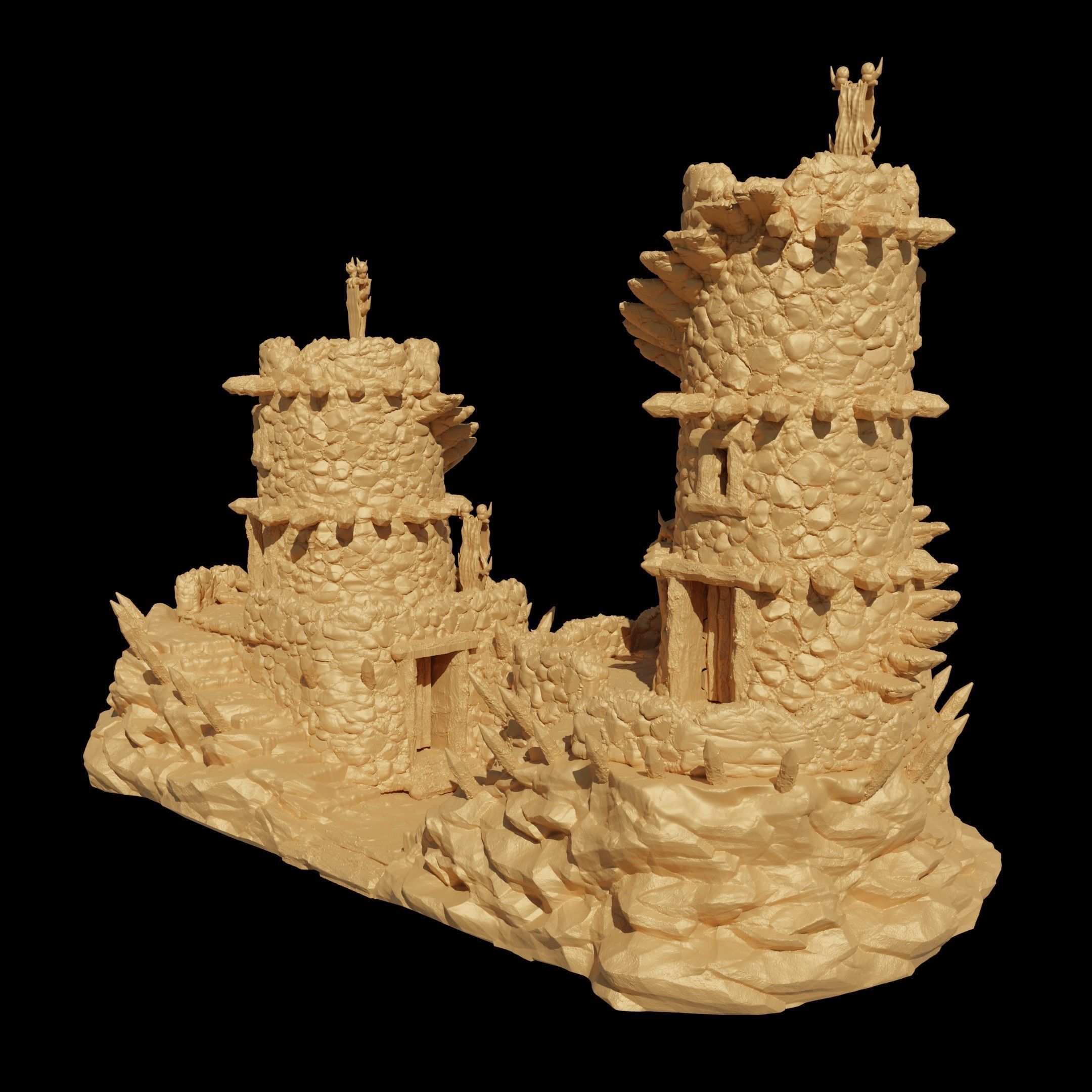 Small Orc Outpost Tabletop Terrain 28 MM 3D print model_7