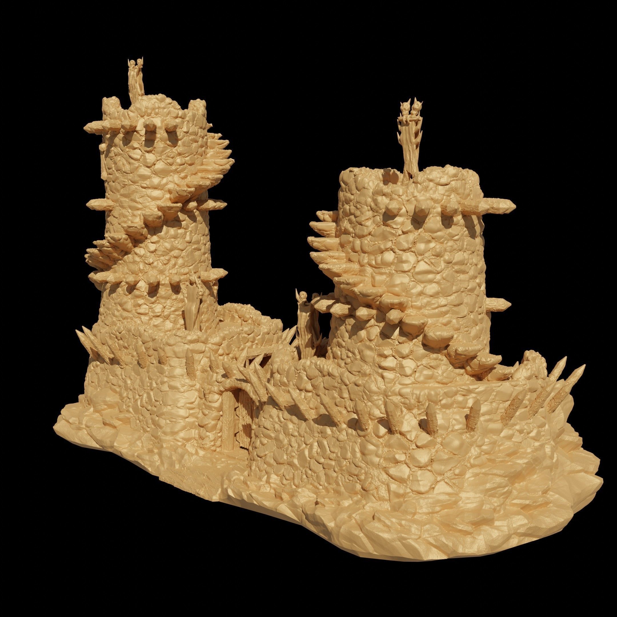 Small Orc Outpost Tabletop Terrain 28 MM 3D print model_5