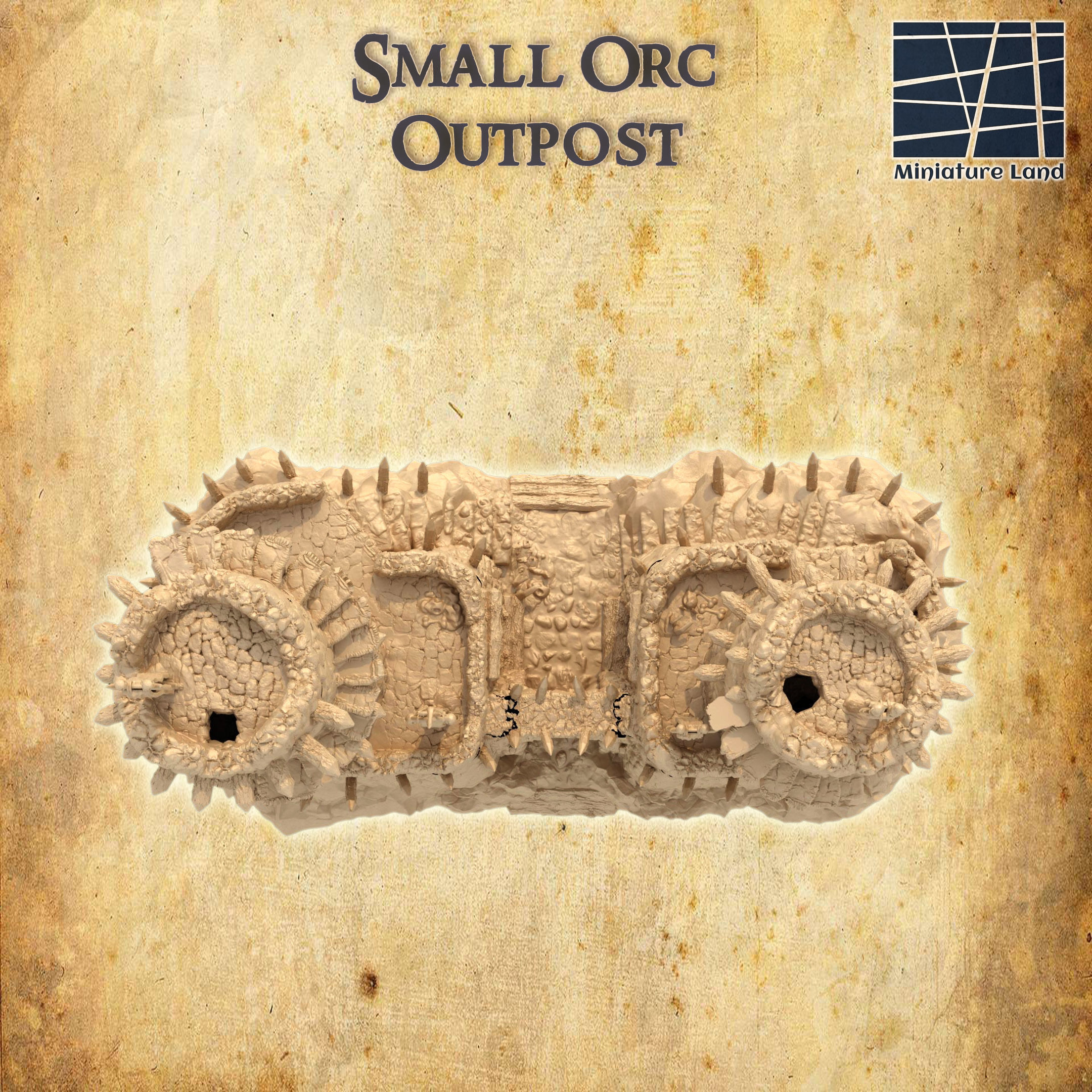 Small Orc Outpost Tabletop Terrain 28 MM 3D print model_8