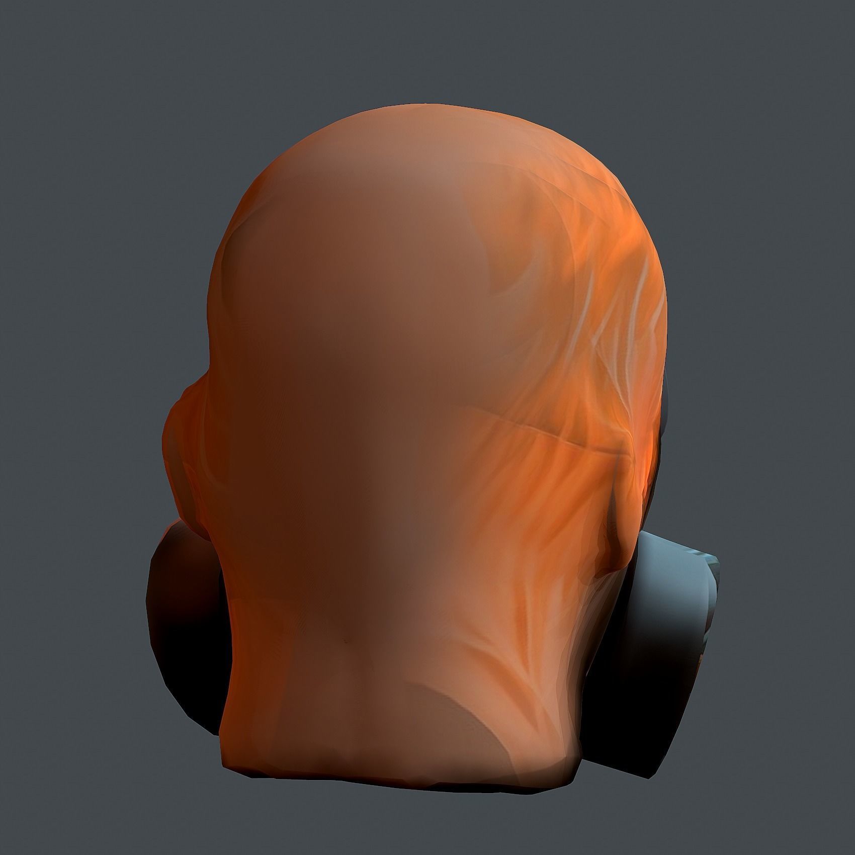 Gas mask helmet 3d model military combat fantasy  Low-poly 3D model_2