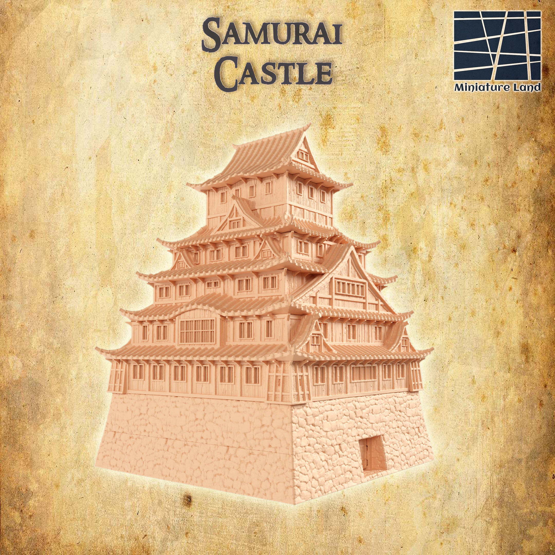 Samurai Castle  Tabletop Terrain 28 MM 3D print model_2
